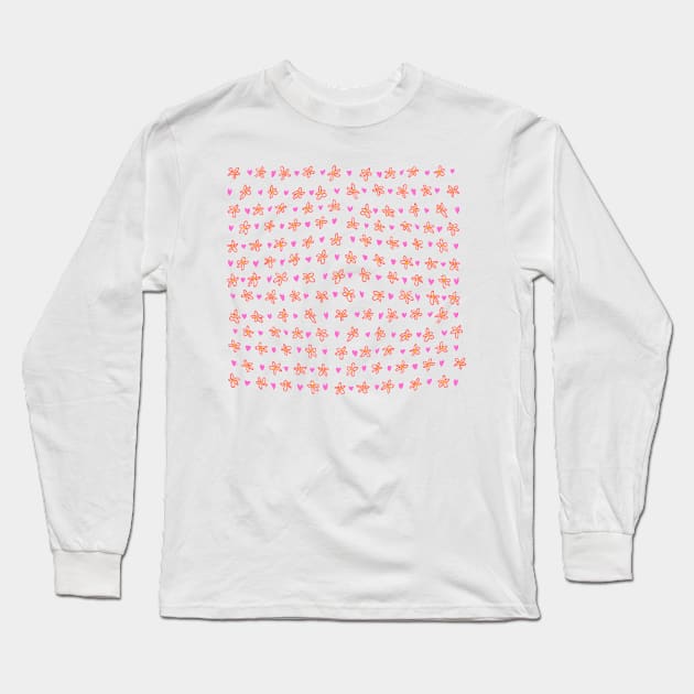 Flowers & Hearts Long Sleeve T-Shirt by MollyFergusonArt